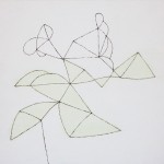 花による表現/w36.5 x h31.6 cm/アクリル絵の具、MDFボード/2008年