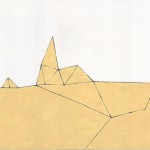 砂漠/B4 w36.4 x h25.7 cm/アクリル絵の具、MDFボード/2008年