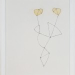 花による表現/w32.7 x h42.3 cm/アクリル絵の具、MDFボード/2009年
