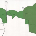 公園/B4 w36.4 x h25.7 cm/アクリル絵の具、MDFボード/2008年