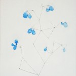 花による表現/w39.8 x h49.2 cm/アクリル絵の具、MDFボード/2008年