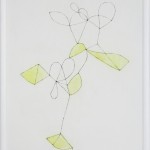 花による表現/w45.4 x h60.5 cm/アクリル絵の具、MDFボード/2009年