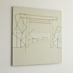 伊勢神宮/w90 x h90 cm/漆、アクリル絵の具、MDFボード/2016年