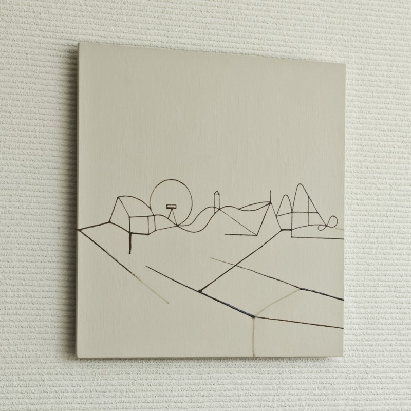 ナガシマスパーランド/w45 x h45 cm/漆、アクリル絵の具、MDFボード/2016年