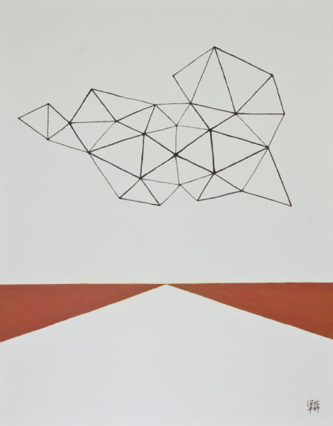 A Figment of Imagination/F50 w91 x h116.7 cm/漆、油絵の具、キャンバス/2016年