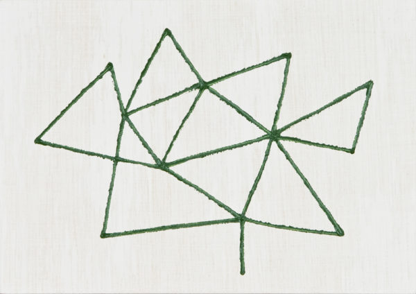 緑/A5 w21 x h14.8 cm/油絵の具、アクリル絵の具、木製パネル/2017年