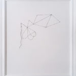 花を描く絵/w31.6 x h36.6 cm/アクリル絵具、mdfボート、糸/2008年