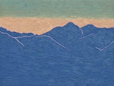 山々 mountains/2023/oil on used canvas/F6 w41 x h31.8 cm