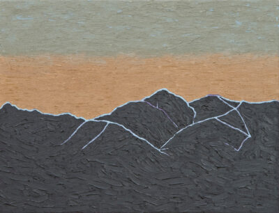 山々 mountains/2023/oil on used canvas/F6 w41 x h31.8 cm