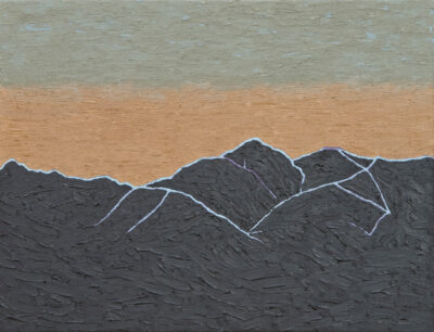 山々 mountains/2023/oil on used canvas/F6 w41 x h31.8 cm