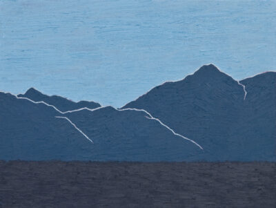 山々 mountains/2023/oil on used canvas/w41 x h31.8 cm