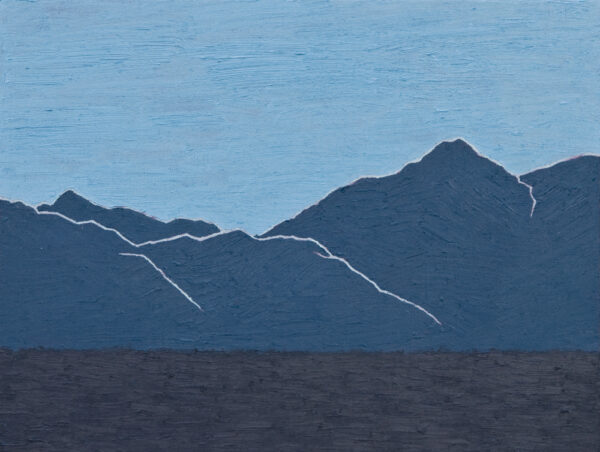 山々 mountains/2023/oil on used canvas/w41 x h31.8 cm