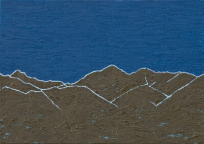 山々 mountains/2023/oil on used canvas/F4 w33.3 x h24.2 cm