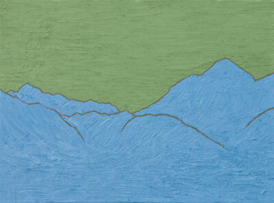 山々 mountains/2023/oil on used canvas/F6 w41 x h31.8 cm
