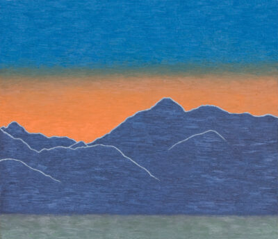 山の絵 mountains no.2306/2023/oil on used canvas/F15 h530 x w652 mm