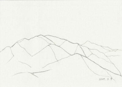 山々 mountains/2024/pencil on paper/A4 w29.5 x h21 cm