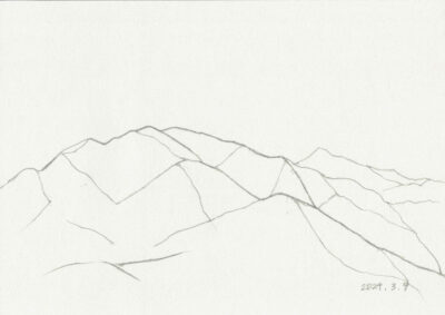山々 mountains/2024/pencil on paper/A4 w29.5 x h21 cm