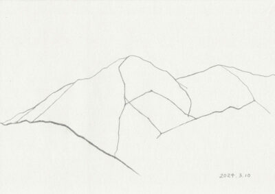 山々 mountains/2024/pencil on paper/A4 w29.5 x h21 cm