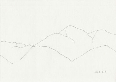 山々 mountains/2024/pencil on paper/A4 w29.5 x h21 cm