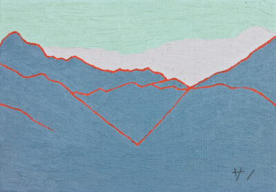 山の絵 mountains no.2409/2024/oil on canvas/P3 h190 x w273 mm/private collection