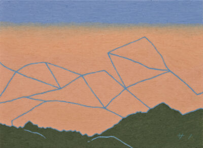 山の絵 mountains no.2510/2025/oil on canvas/P8 h333 x w455 mm