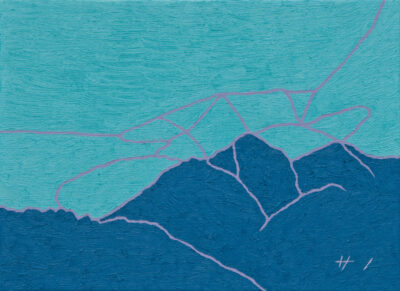 山の絵 mountains no.2514/2025/oil on canvas/F4 h242 x w333 mm